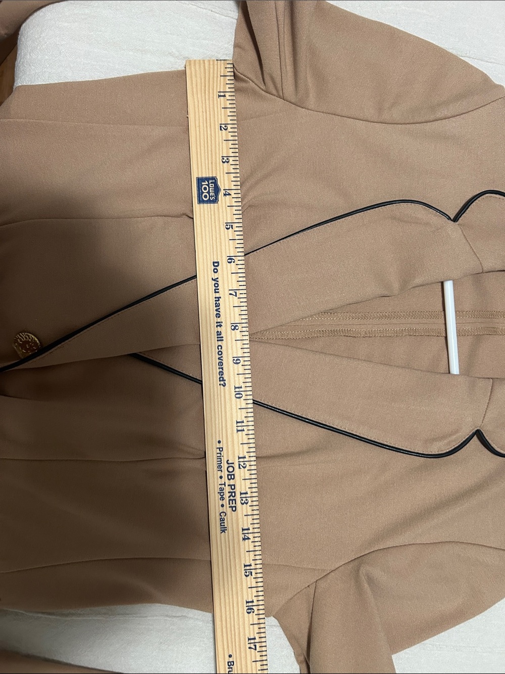 Anne Klein Camel Blazer with Black Trim Professional Business Casual Office - Picture 5 of 6